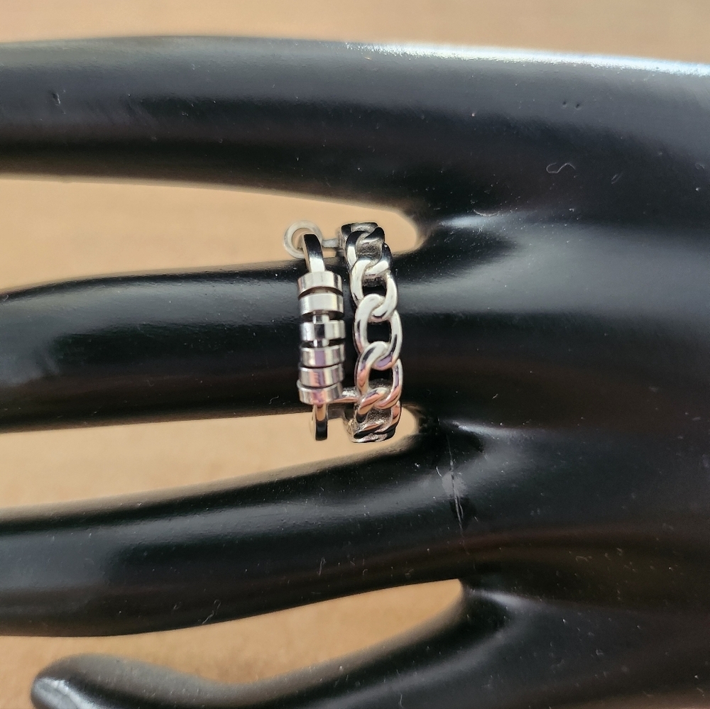925 Sterling Silver double-layered ring